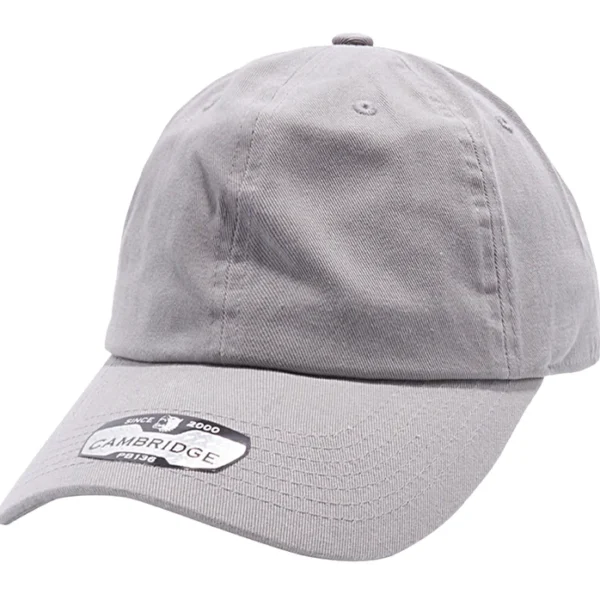 ASH GREY COTTON TWILL CAMBRIDGE DAD HATS