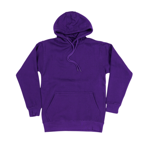 Unisex Fleece Perfect Pullover Hoodie (Purple) 8.25 Oz