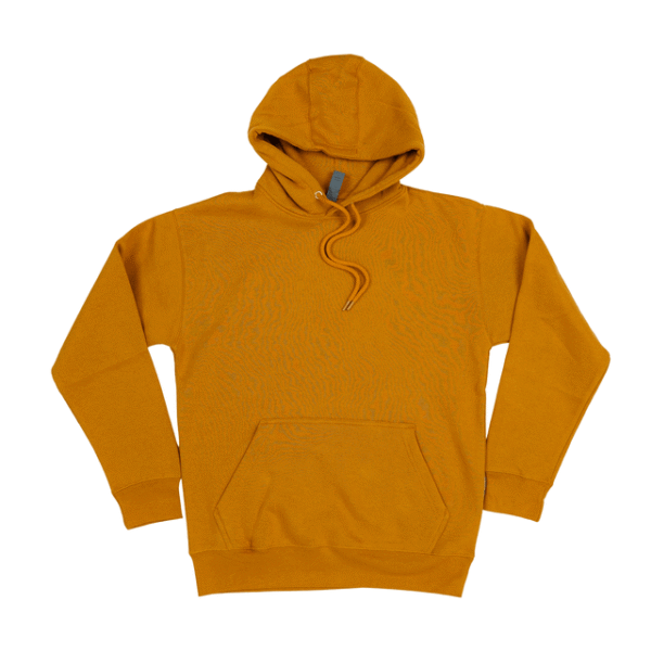 Unisex Fleece Perfect Pullover Hoodie (Mustard) 8.25 Oz