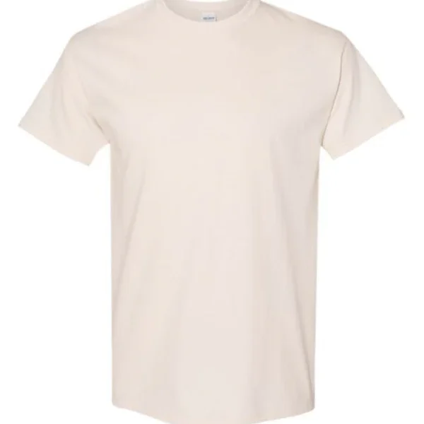 Gildan Heavy Cotton Adult T-Shirt-Natural- (S-M-L-XL)