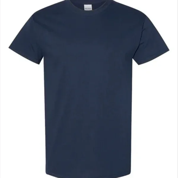 Gildan Heavy Cotton Adult T-Shirt-Navy-(S-M-L-XL)