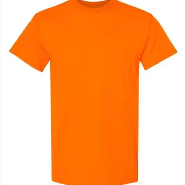 Gildan Heavy Cotton Adult T-Shirt-Safety Orange-(S-M-L-XL)