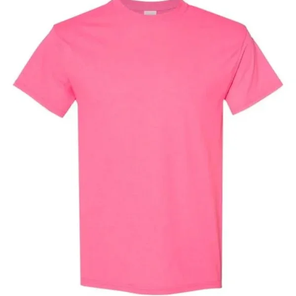 Gildan Heavy Cotton Adult T-Shirt-Safety Pink-(S-M-L-XL)