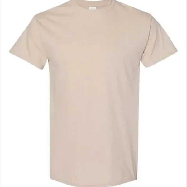 Gildan Heavy Cotton Adult T-Shirt-Sand- (S-M-L-XL)