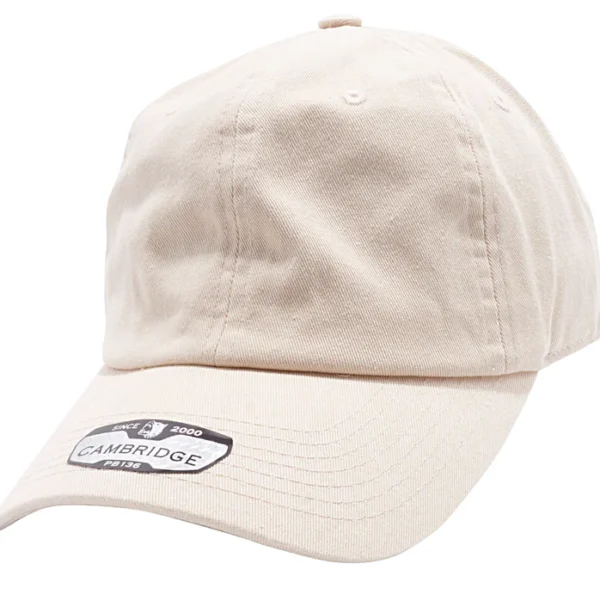 WHITE COTTON TWILL CAMBRIDGE DAD HATS