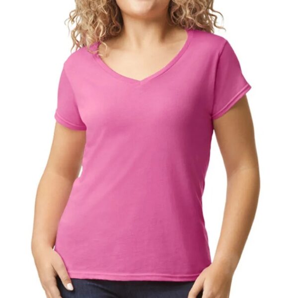 Gildan V Neck Women Cotton T-Shirt
